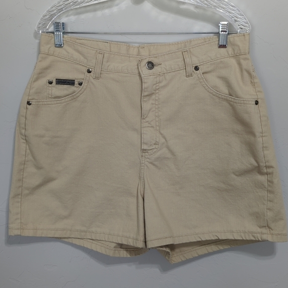 Vintage riveted by Lee high-waist khaki shorts size 14 - Picture 13 of 13